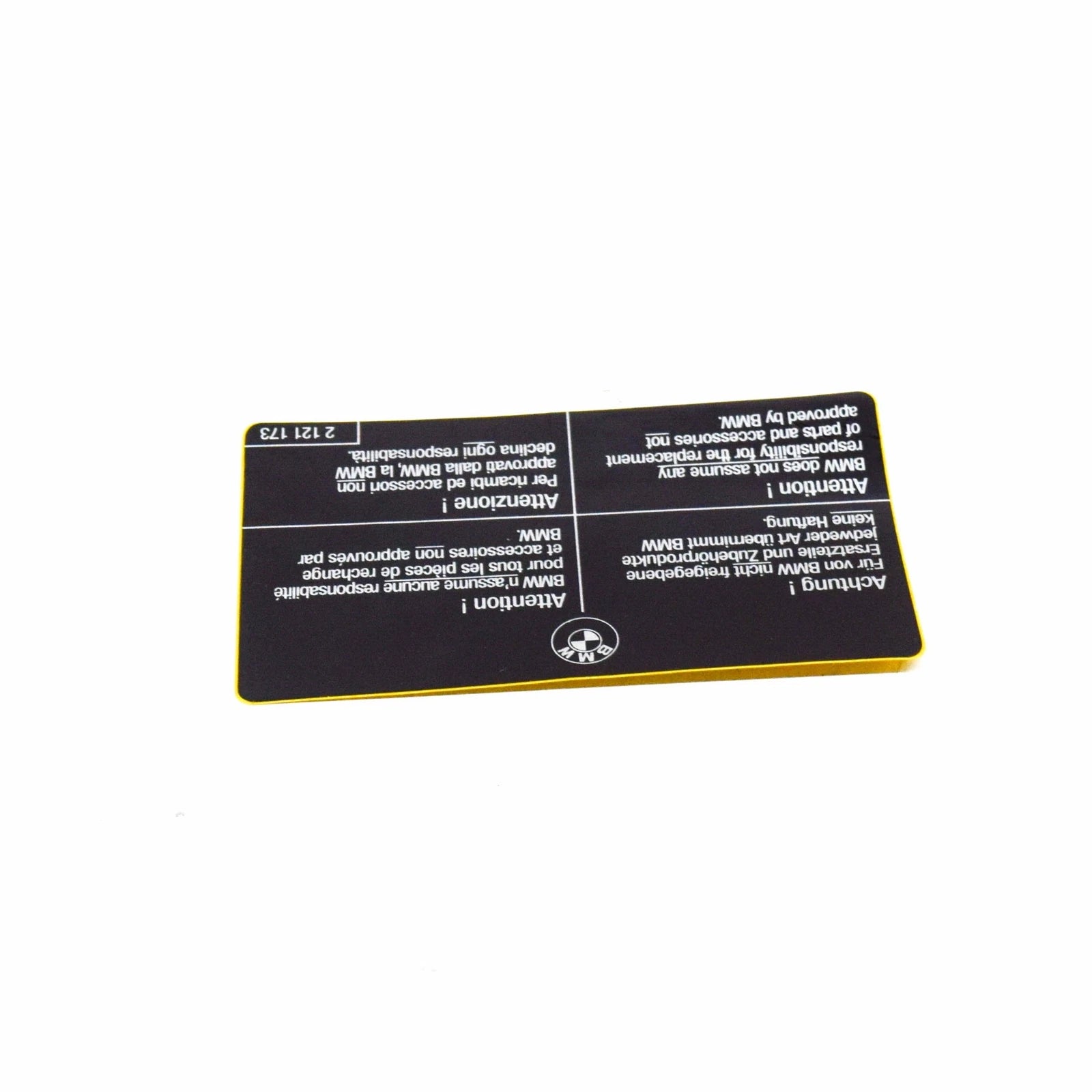 NEW BMW 3 COUPE E92 LABEL "ORIGINAL BMW TEILE" 51142121173 ORIGINAL