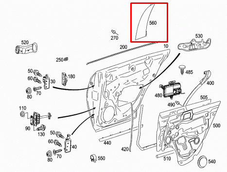 NEW MB CLS W219 REAR LEFT DOOR PROTECTIVE FOIL A2196980978 ORIGINAL