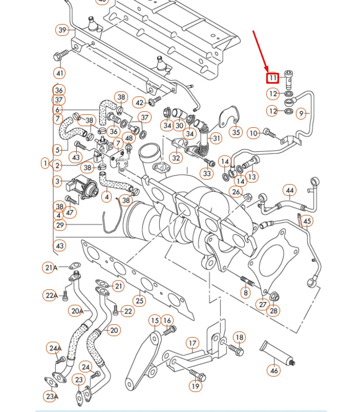 NEW AUDI A1 MK1 TURBOCHARGER OIL LINE BOLT WHT000223 ORIGINAL