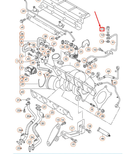 NEW AUDI A1 MK1 TURBOCHARGER OIL LINE BOLT WHT000223 ORIGINAL