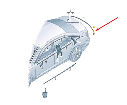 NEW AUDI A6 C8 AVANT REAR LEFT TAILLIŪGHT BEZEL TRIM 4K5853955T94