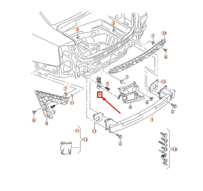 NEW AUDI A6 C7 REAR BUMPER LEFT GUIDE SECTION 4G9807889 ORIGINAL