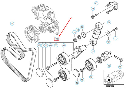 NEW BMW 5 E39 BELT TENSIONER PULLEY WITH LEVER 11287515865 7515865 ORIGINAL
