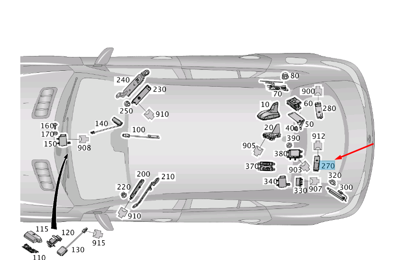 new mercedes-benz ml w166 am/fm antenna amplifier a1669051702 original