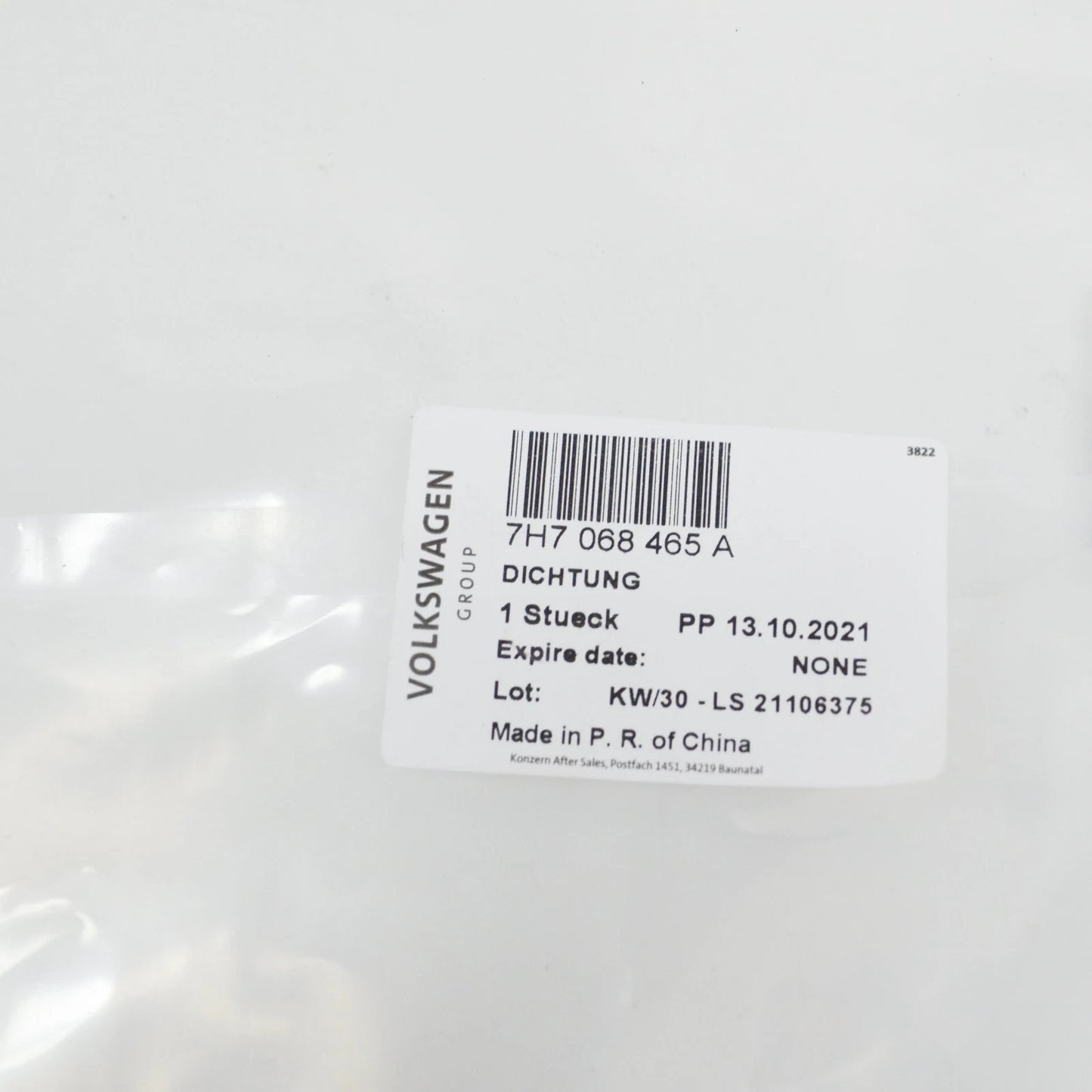 NEW VW TRANSPORTER T5 COOL BOX RUBBER GASKET SEAL 7H7068465A