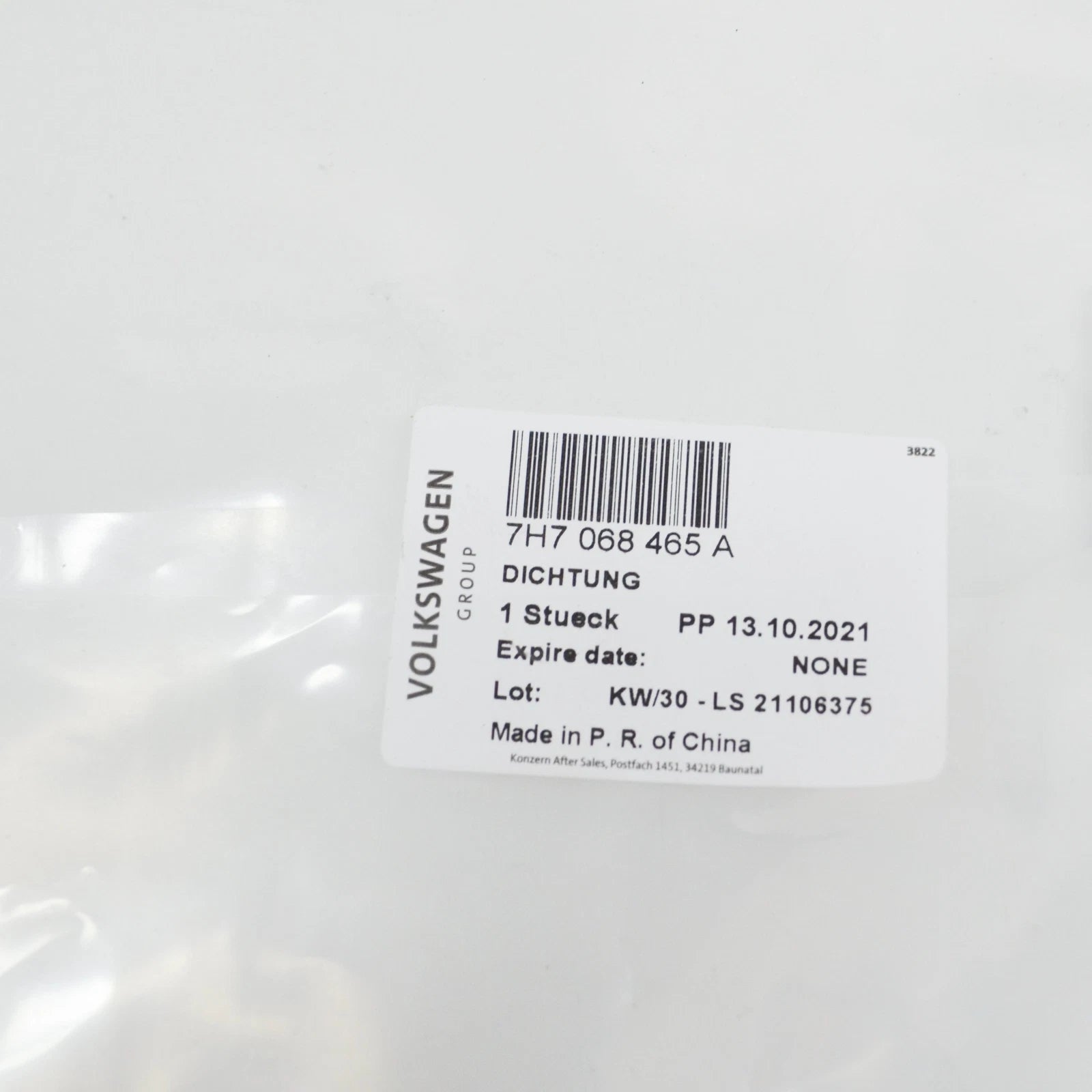 NEW VW TRANSPORTER T5 COOL BOX RUBBER GASKET SEAL 7H7068465A