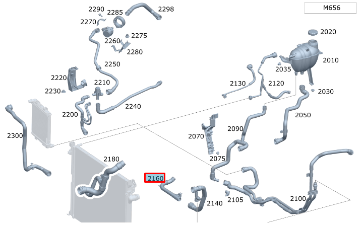 NEW MERCEDES-BENZ GLE W167 COOLANT HOSE PIPE A6562033000 ORIGINAL