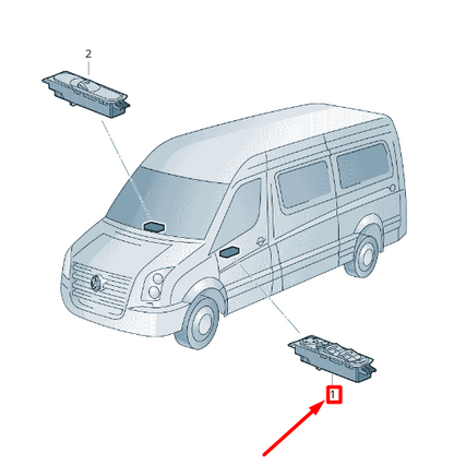NEW VOLKSWAGEN CRAFTER 2F FRONT LEFT DOOR WINDOW SWITCH LHD 2E0959877K ORIGINAL