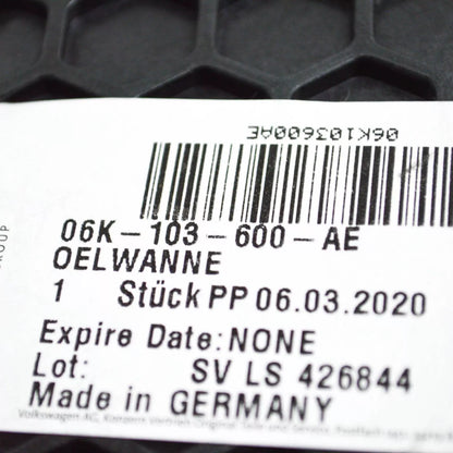 NEW AUDI A3 8V OIL SUMP LOWER PART 06K103600AE 2.0 PETROL 2016 ORIGINAL