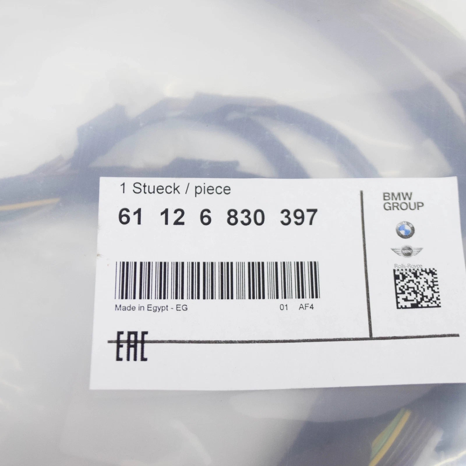 NEW BMW 4 F32 TRUNK LID WIRING HARNESS 61126830397 ORIGINAL