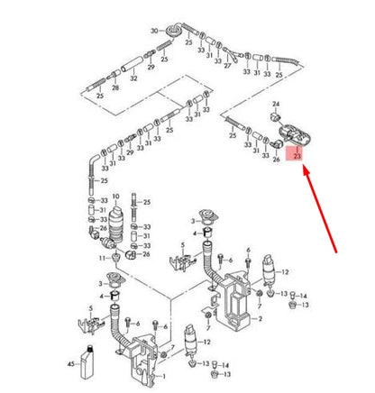 NEW VW BEETLE A5 WINDSHIELD WASHER NOZZLE SPRAY 5M0955985C9B9 ORIGINAL
