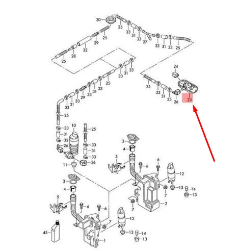 NEW VW BEETLE A5 WINDSHIELD WASHER NOZZLE SPRAY 5M0955985C9B9 ORIGINAL