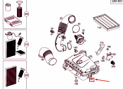 NEW MERCEDES-BENZ VITO W447 AIR INTAKE DAMPER FILTER A4475280306