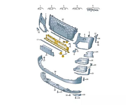 NEW AUDI Q2 GA FRONT BUMPER CENTER LOWER GRILLE 81A807647H3FZ