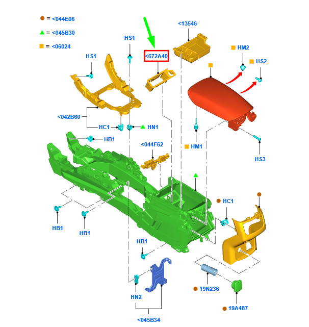 new ford mondeo mk5 center console bezel cap 2004302 original