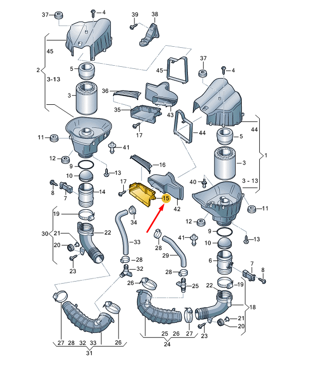 NEW AUDI A8 4H D4 LEFT INTAKE AIR DUCT 4H0129627Q ORIGINAL