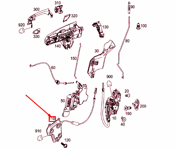 NEW MB GLE W166 FRONT LEFT DOOR ELECTRICAL CLOSING AID A1667600700 ORIGINAL