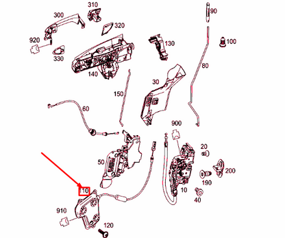 NEW MB GLE W166 FRONT LEFT DOOR ELECTRICAL CLOSING AID A1667600700 ORIGINAL