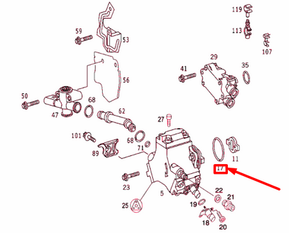 new mercedes-benz c w204 high pressure pump sealing ring a0129970745 original