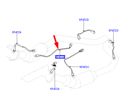 new land rover discovery l319 lambda oxygen sensor lr098291 original