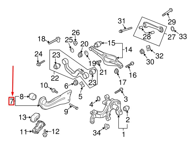 NEW AUDI Q3 8U REAR RIGHT TRAILING ARM 3C0505224F ORIGINAL