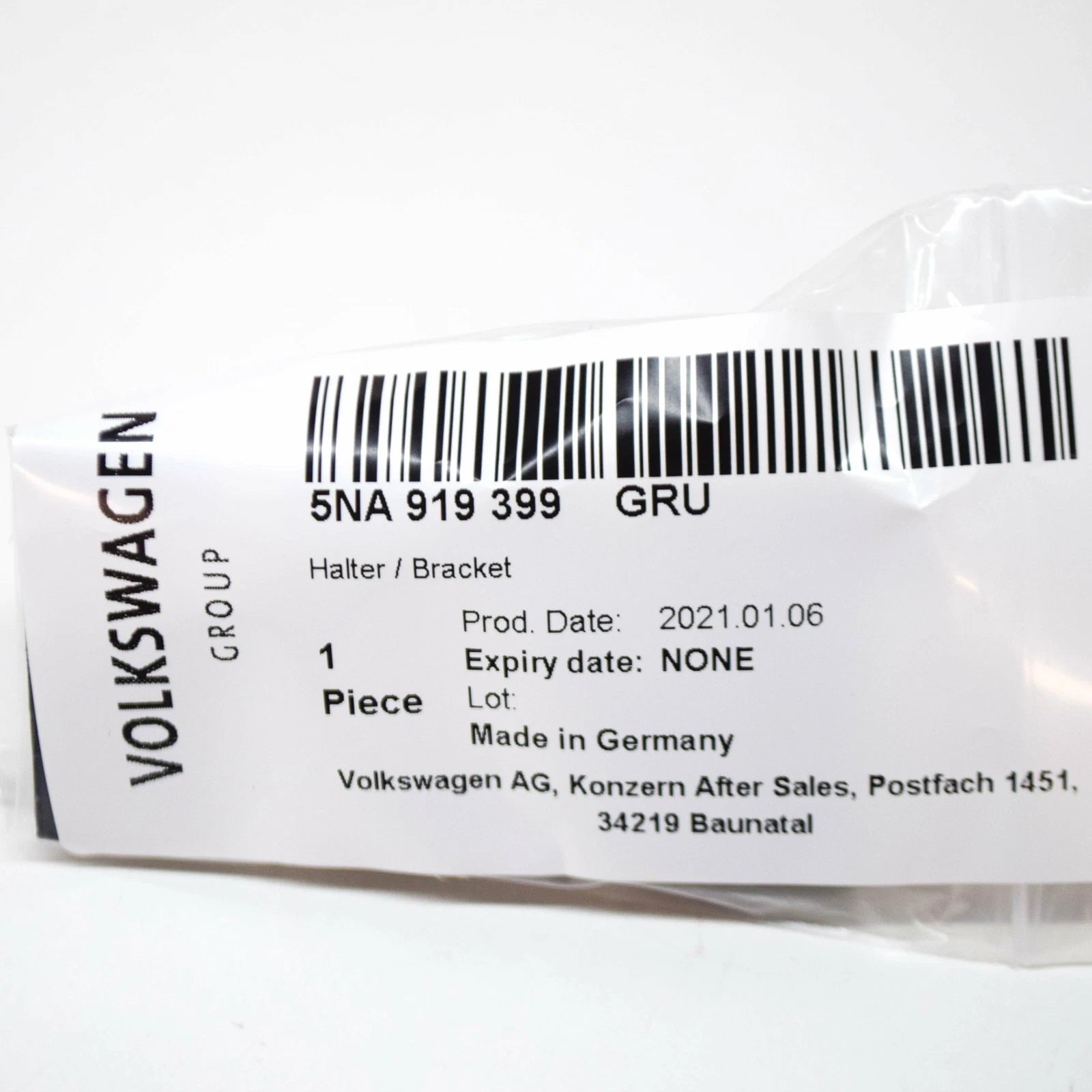 NEW VW TIGUAN AD FRONT BUMPER OUTER LEFT PARKTRONIC HOLDER 5NA919399GRU ORIGINAL