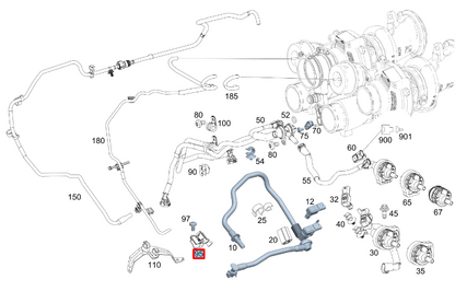NEW MERCEDES-BENZ A W177 PURGE VALVE LINE BRACKET A1770105804 ORIGINAL