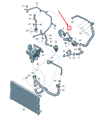 new vw touran 5t additional water pump bracket 5q0121093ba original
