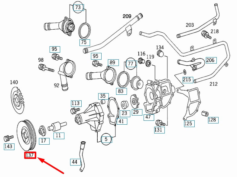NEW MERCEDES-BENZ E W210 WATER PUMP PULLEY A6032050210