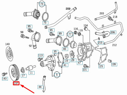 NEW MERCEDES-BENZ E W210 WATER PUMP PULLEY A6032050210