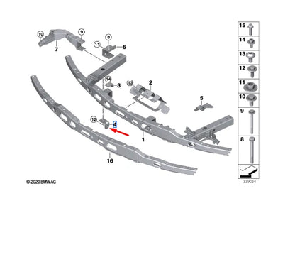 NEW BMW I3 I01 FRONT PANEL BRACKET 51647296807 7296807 ORIGINAL