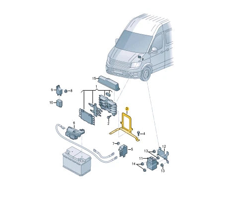 NEW VOLKSWAGEN CRAFTER SZ DISTRIBUTOR BRACKET 2N0971804A ORIGINAL