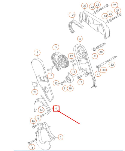 NEW VOLKSWAGEN TRANSPORTER T4 CENTER TOOTHED BELT GUARD 074109127Q