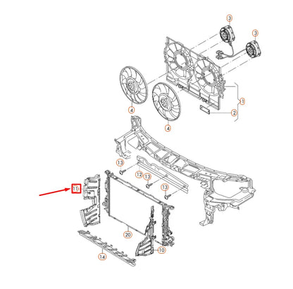 NEW AUDI A6 C7 RADIATOR RIGHT AIR GUIDE 4G0121284BC