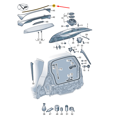 new volkswagen golf mk7 rear spoiler 5g6827940041 original