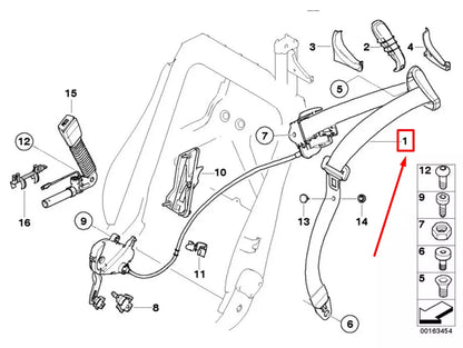 NEW BMW 3 CABRIO E93 FRONT LEFT SEATBELT 72119190211 9190211 ORIGINAL