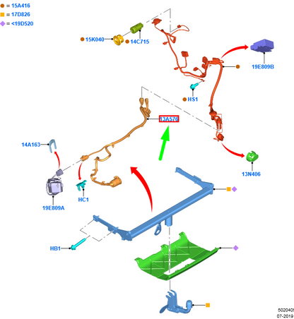 new ford focus mk4 trailer connection wiring assy 2291803 original