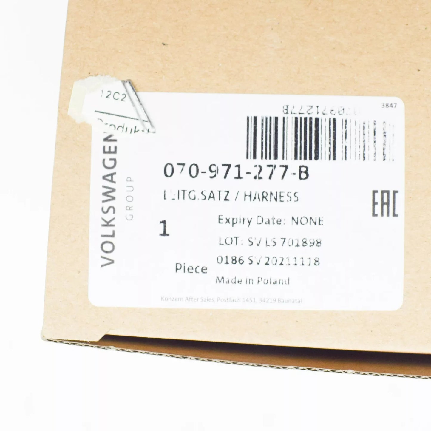 NEW VW TRANSPORTER T5 GLOW PLUG WIRING HARNESS 070971277B 2010 2L DIESEL