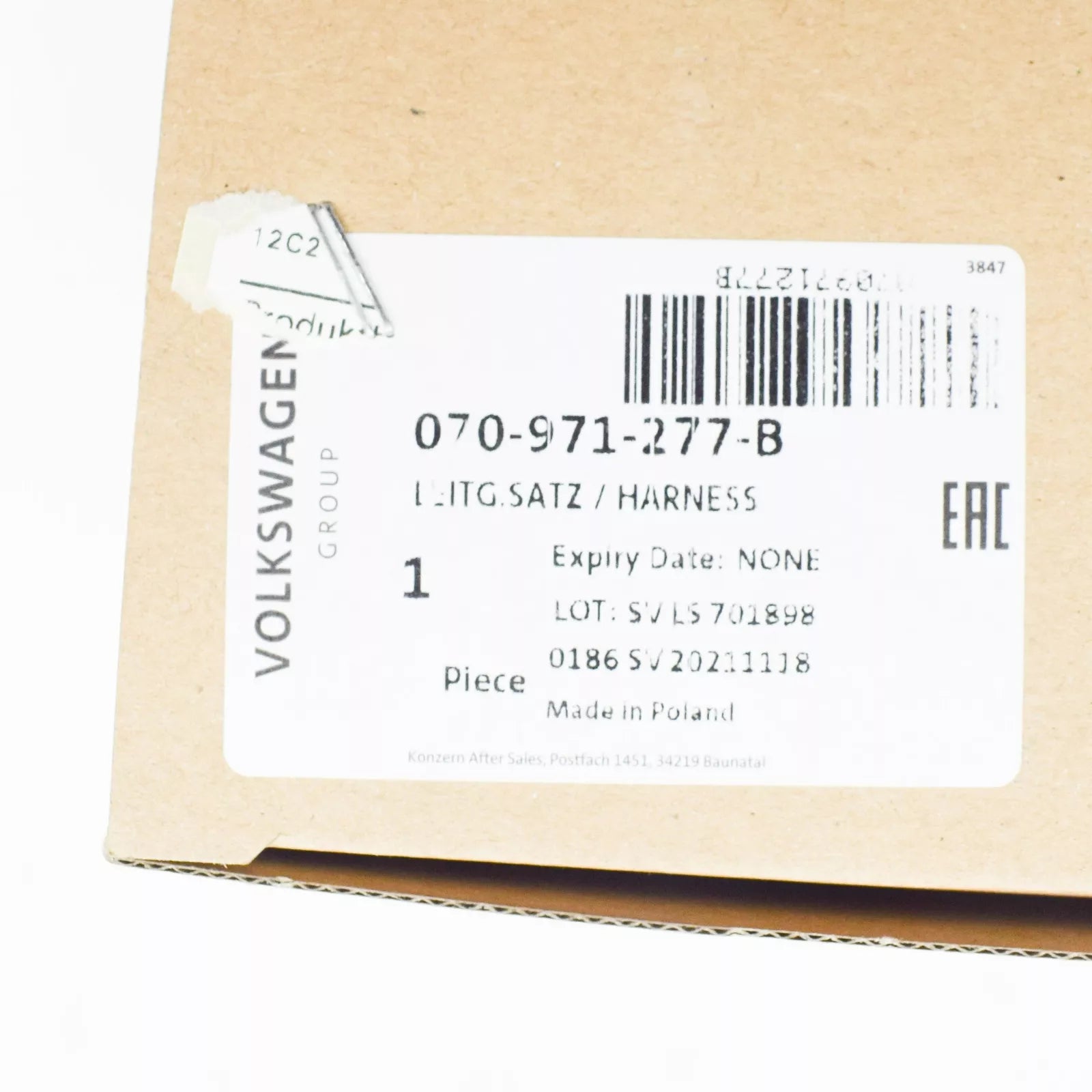 NEW VW TRANSPORTER T5 GLOW PLUG WIRING HARNESS 070971277B 2010 2L DIESEL