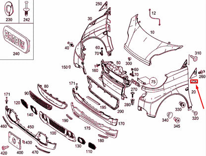 NEW SMART FORTWO COUPE 451 FRONT LEFT MIRROR COVER MOLDING A4518810123 ORIGINAL