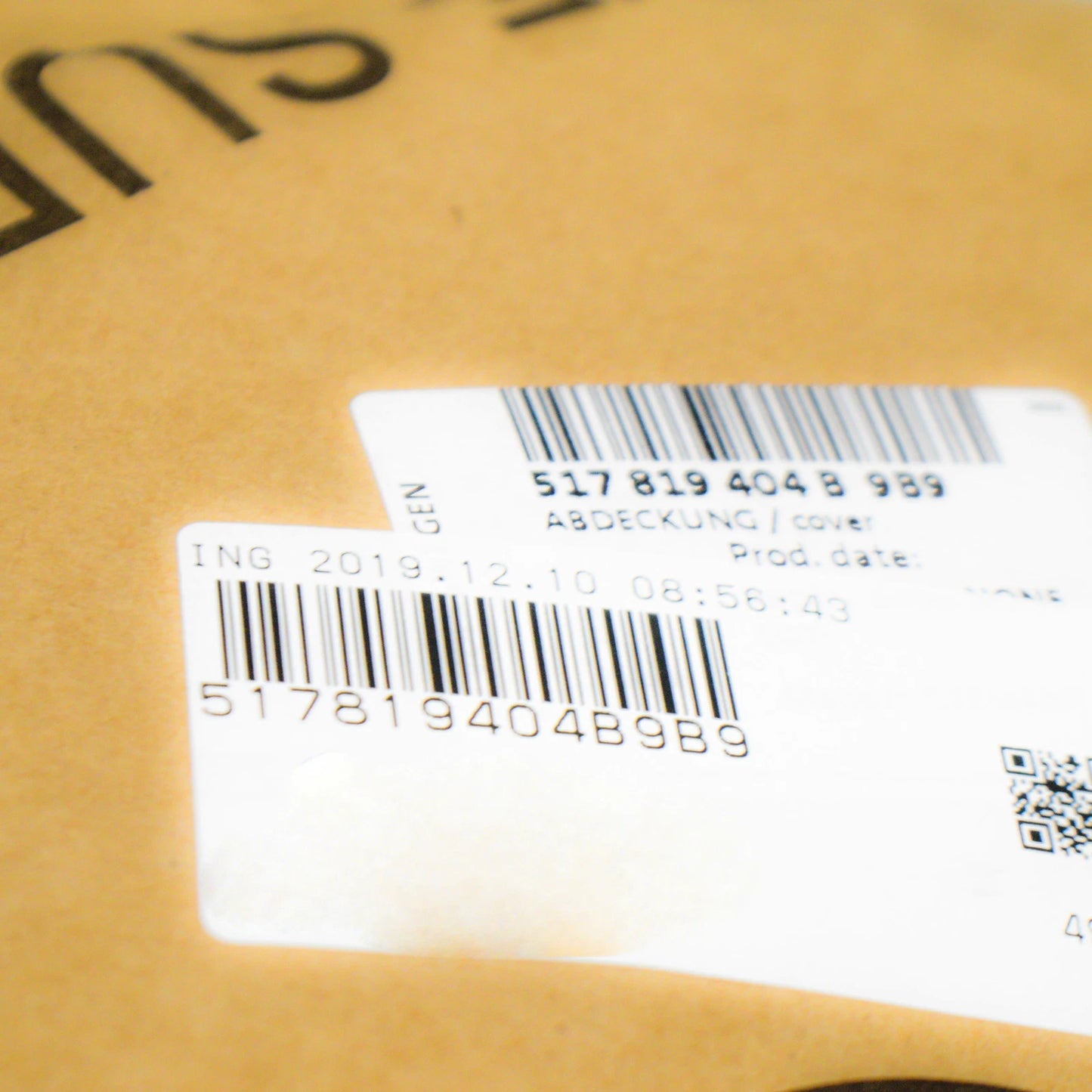 NEW VW GOLF SPORTSVAN MK7 SV RIGHT PLENUM CHAMBER TRIM LHD 517819404B9B9