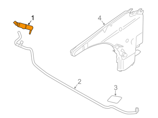 new bmw x1 e84 front right headlight spray washer nozzle 61677321892 original