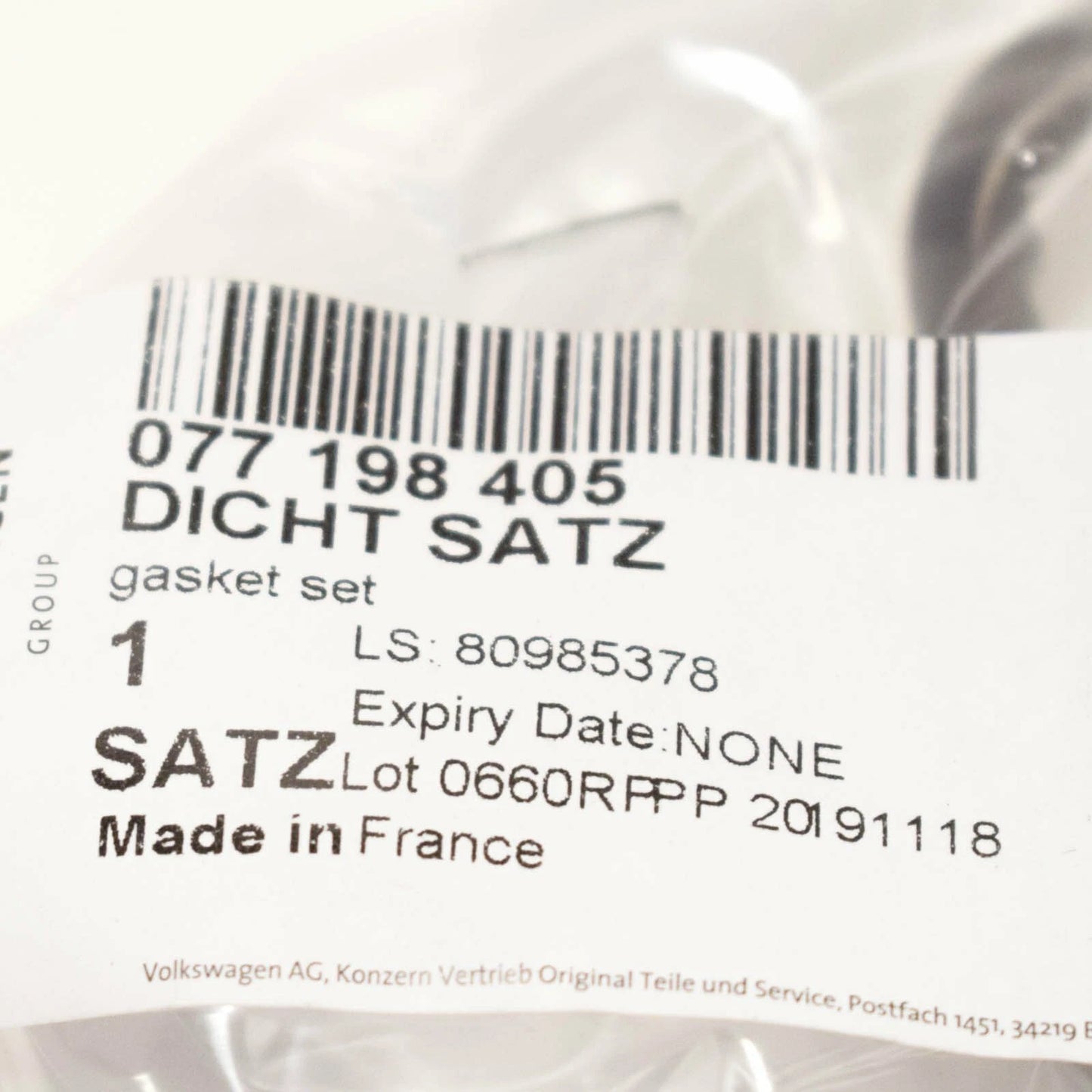 NEW AUDI A6 C5 OIL FILTER HOUSING GASKET SET 077198405