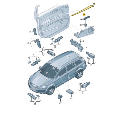 NEW AUDI Q7 4L REAR RIGHT DOOR COURTESY LIGHT FIBRE 4L0919178