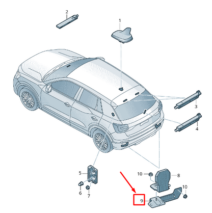new audi q2 ga left aerial retainer 81a035525 original