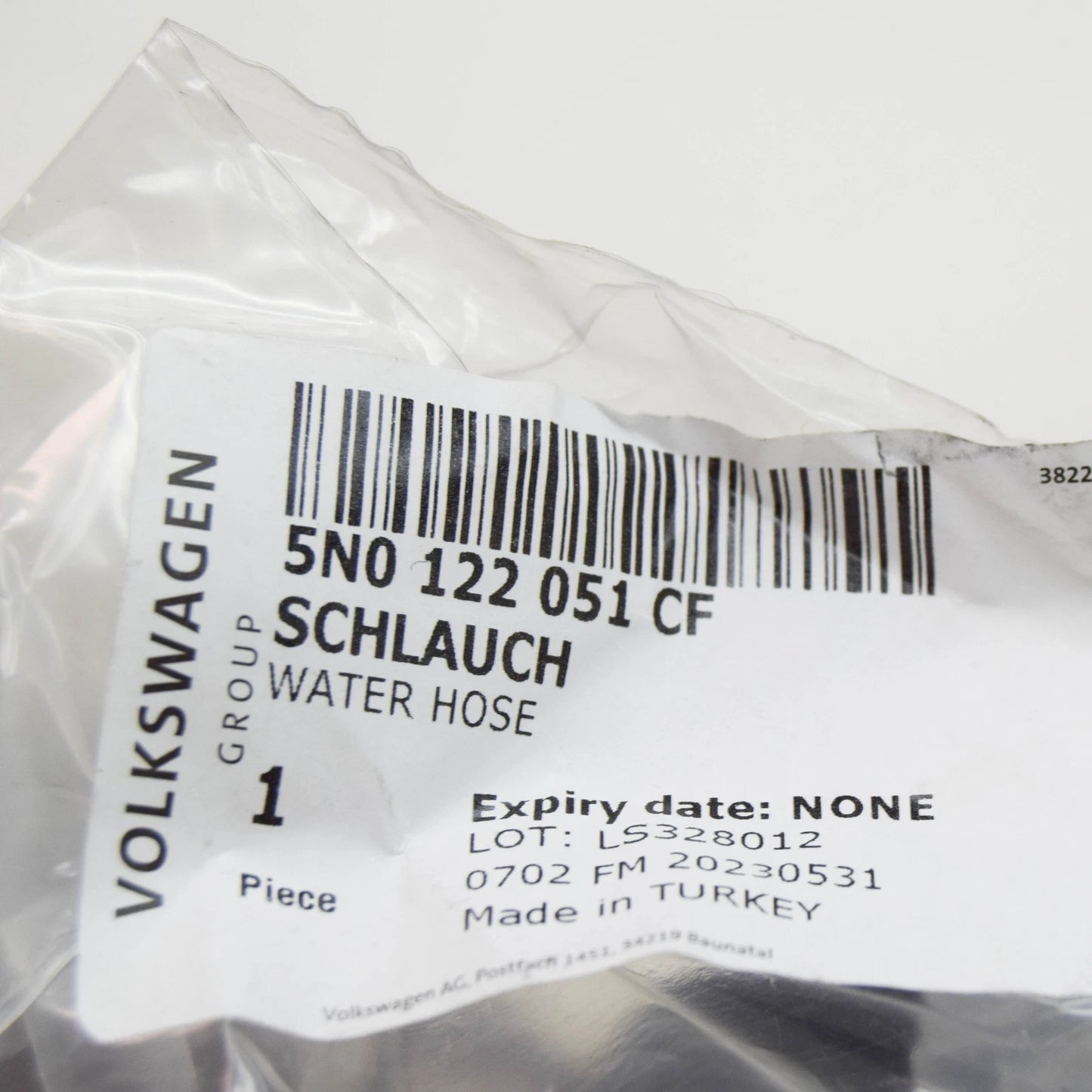 NEW AUDI Q3 8U COOLANT HOSE WITH QUICK RELEASE COUPLING 5N0122051CF ORIGINAL