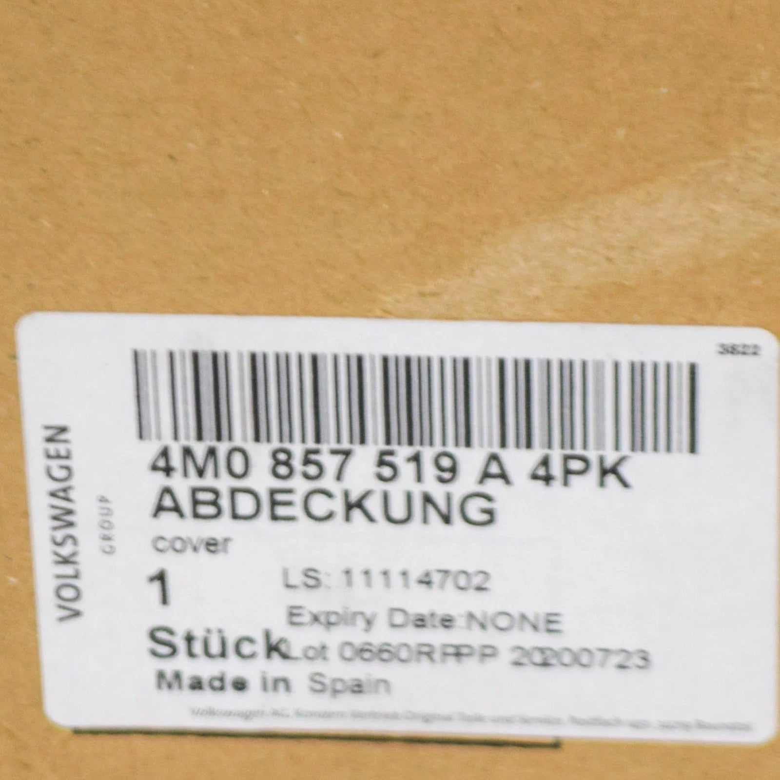 NEW AUDI Q7 4M INTERIOR FRONT REAR VIEW MIRROR COVER TRIM 4M0857519A4PK ORIGINAL