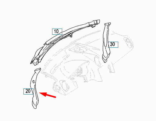 new mercedes-benz m-class w164 left air intake duct a1648320290 original