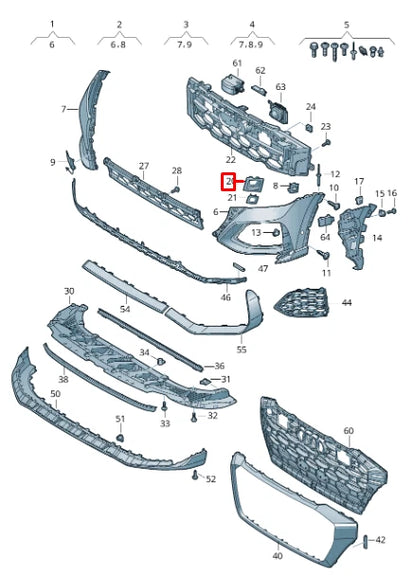 NEW AUDI RSQ8 4MN FRONT BUMPER LEFT FRAME 4M8807755AY9B