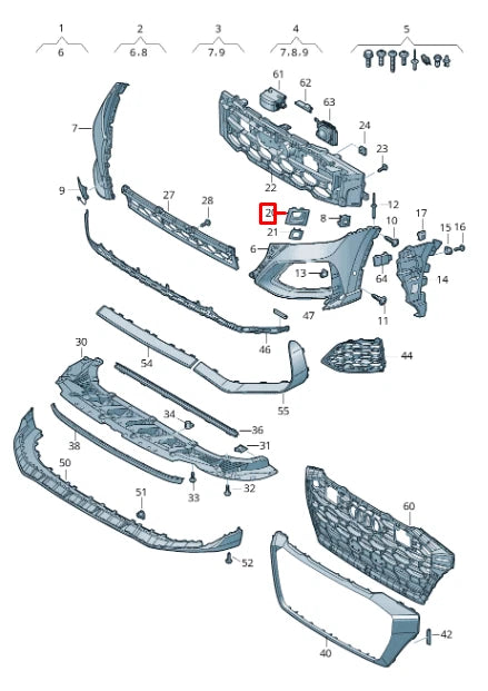NEW AUDI RSQ8 4MN FRONT BUMPER LEFT FRAME 4M8807755AY9B